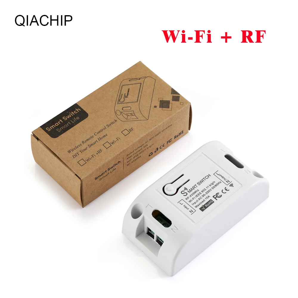 QIACHIP универсальный настенный выключатель Wi Fi 433 МГц Беспроводной удаленного