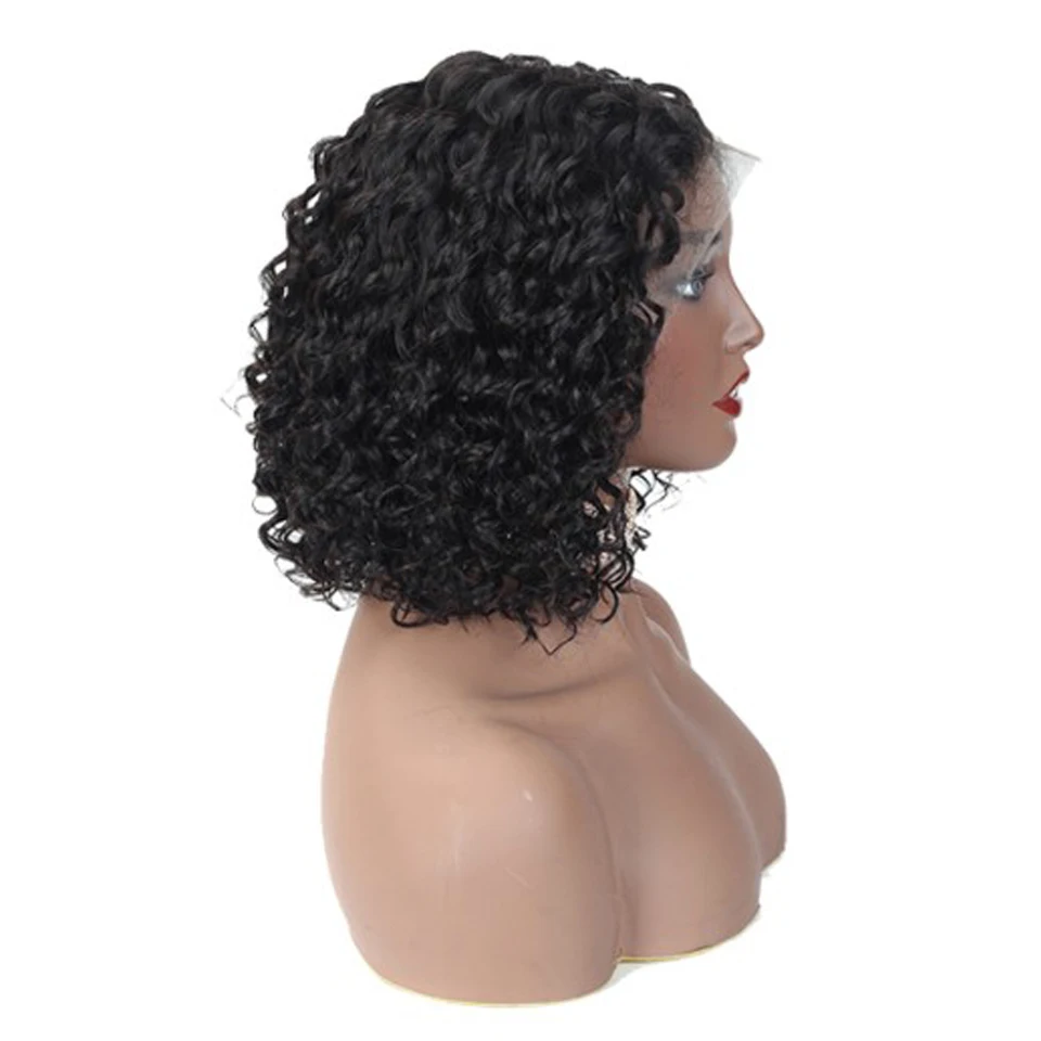 water wave wig13x4 lace front wig brazilian wig bob short lace front human hair wigs for black women pixie cut wig non-remy