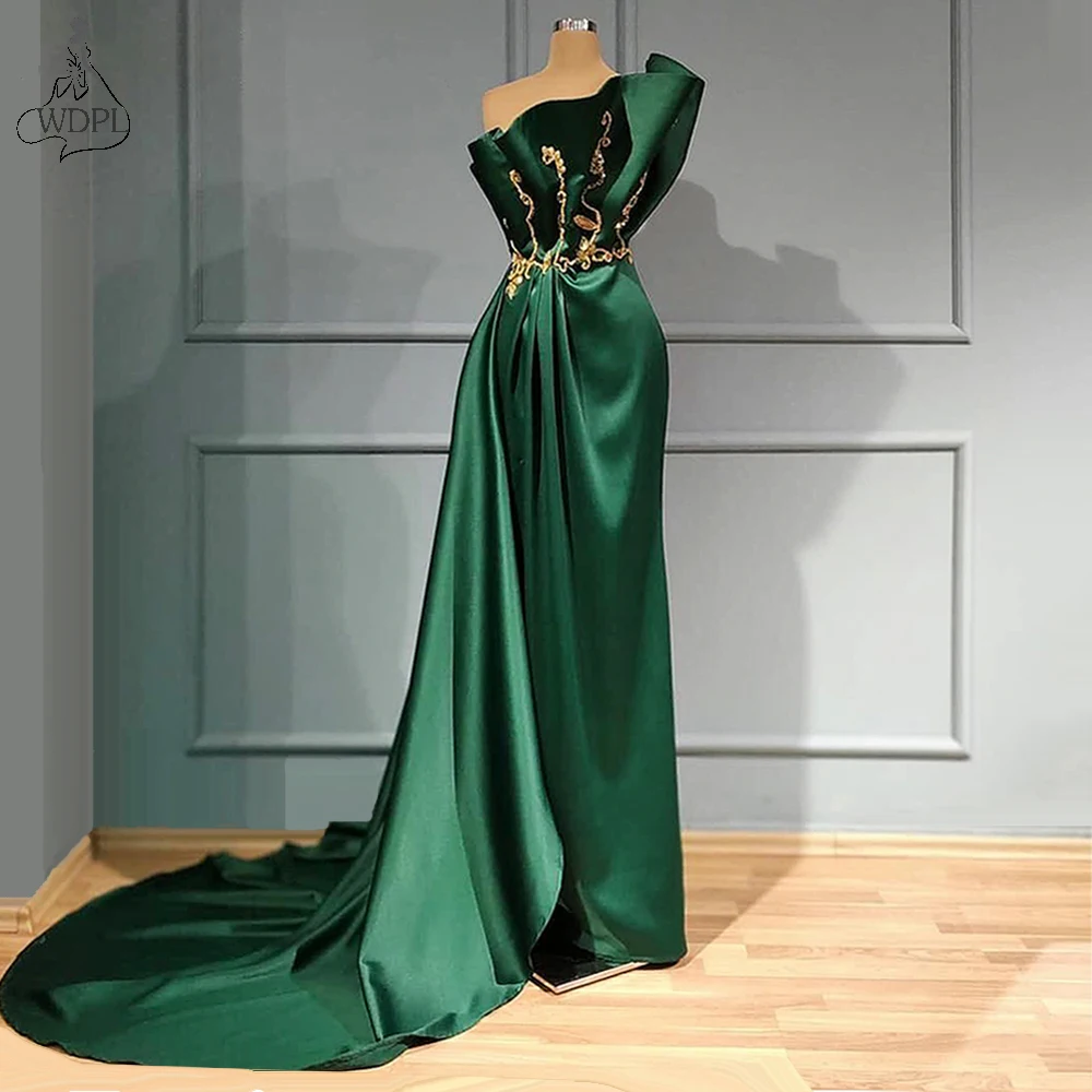 Green Elegant Celebrity Dresses Long Strapless Red Carpet Runaway Dress Women Party Night Sexy Evening Gowns Abiti Da Cerimonia