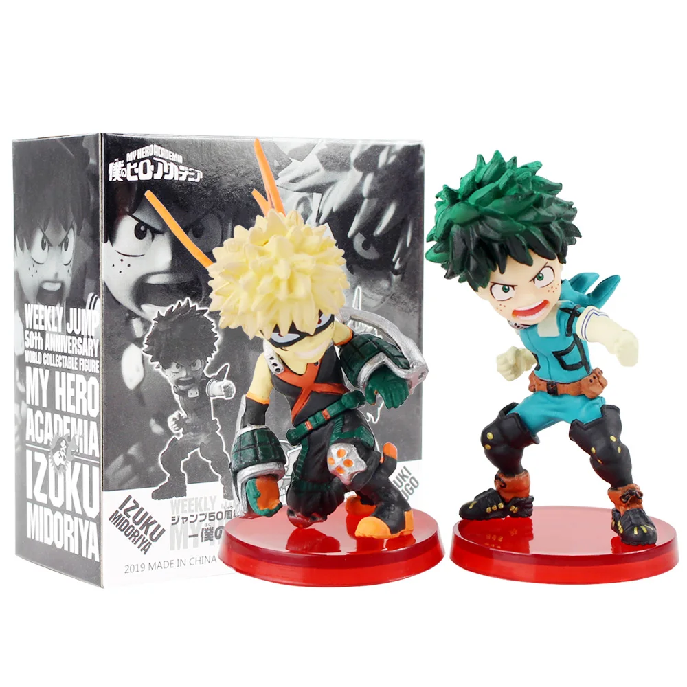 

2pcs/Set Anime My Hero Academia Izuku Midoriya Mini Katsuki Bakugo Action Figure Toys