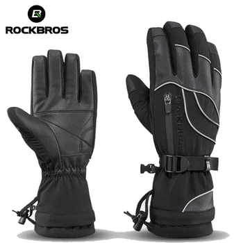 

ROCKBROS Winter Bicycle Cycling Gloves Thermal Waterproof Windproof Outdoor Sport Skiing Snowmobile Motorcycle MTB Bike Gloves