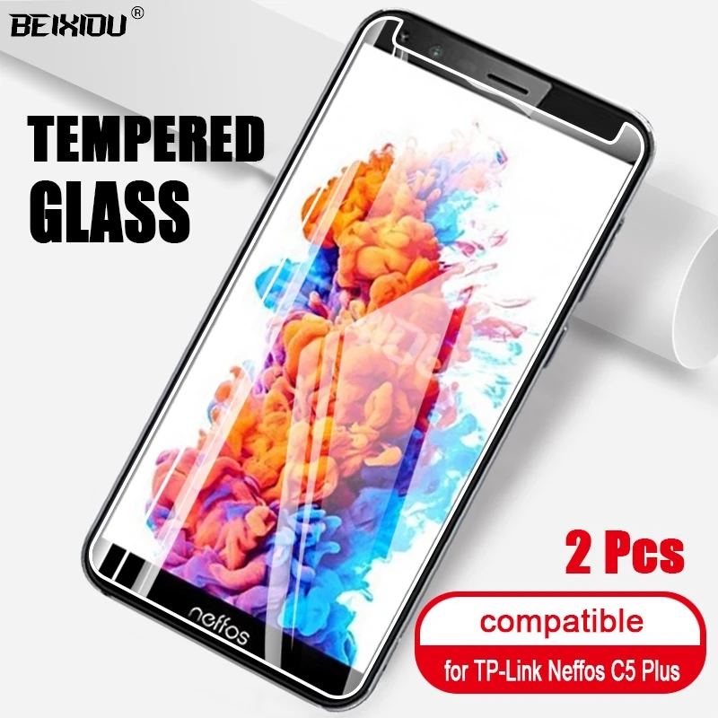 2 шт Полное закаленное стекло для TP Link Neffos C5 Plus защита экрана защитная