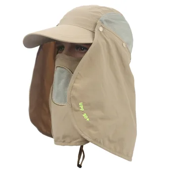 

Sunscreen Baseball Cap Outdoor Breathable and quick-drying Removable Face Protection 360 Sun Hat Face Visor Protection Hat