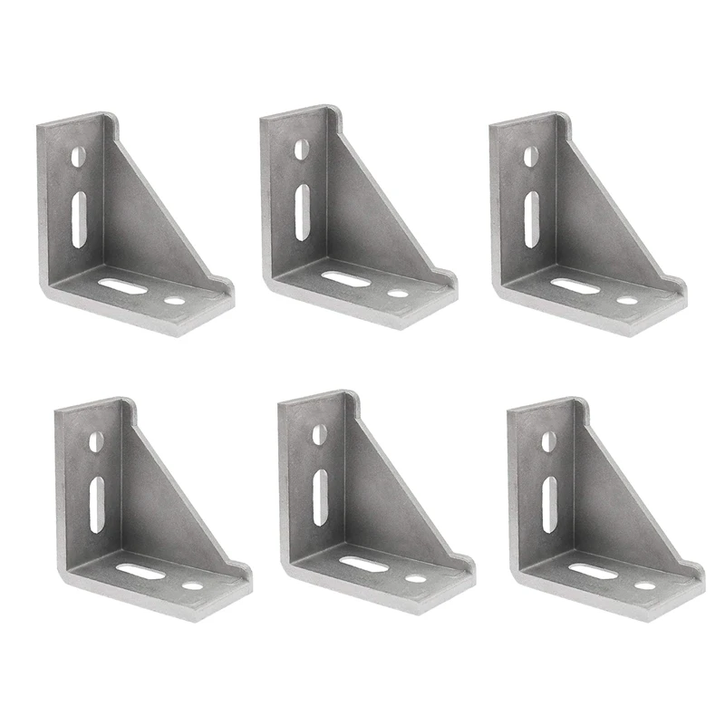 6Pcs 4080 Inside Corner Bracket Gusset For 4040 Or Series Aluminum Extrusion Profile With Slot 8Mm | Обустройство дома