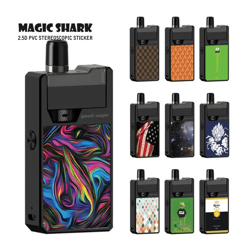 Магическая Акула 2.5D стерео Флаг США Звездное небо Dragon Ball Рик и Морти Vape наклейка чехол пленка чехол для кожи для Frenzy KIT
