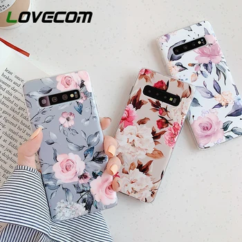 

LOVECOM Phone Case For Samsung Galaxy Note 10 A50 A51 A70 S10e S10 S8 S9 Plus Vintage Flower & Leaf Soft IMD Back Cover Coque