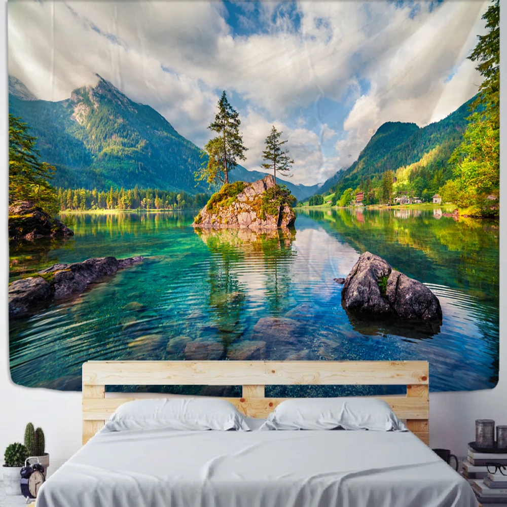 1pc Cute Fashion Landscape Scenic Windows Tree Tapestry For Living Room  Bedroom Home House Decor Aesthetic Decor Wall Hanging Wall Art Tapestry  Home D