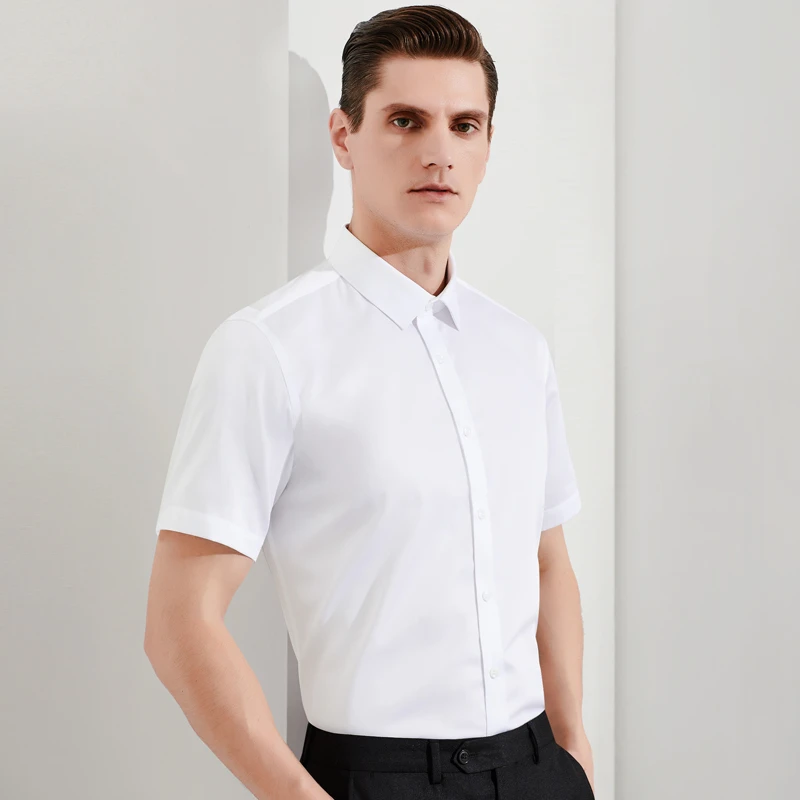 mens short sleeve dress shirts 100 cotton