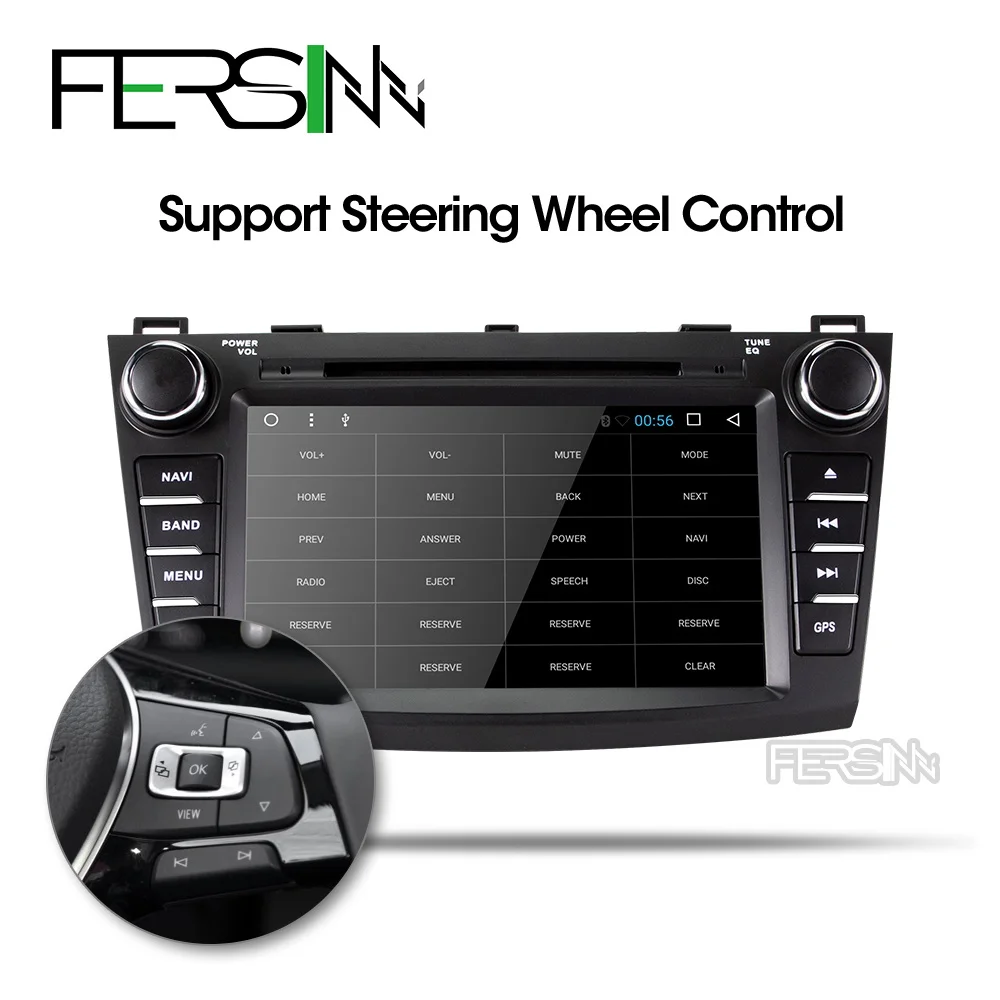 Fersinny Android 9,0 автомобильный dvd для Mazda 3 2010-2012 с 8 восьмиядерным Радио Стерео gps навигация автомобильный стерео медиаплеер