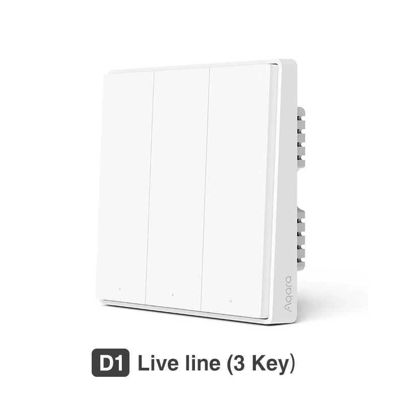 Aqara D1 Smart Switch Wireless Switch Single Fire Wire ZigBee Wireless Wall Switch Smart Home Light Control For Mihome App 