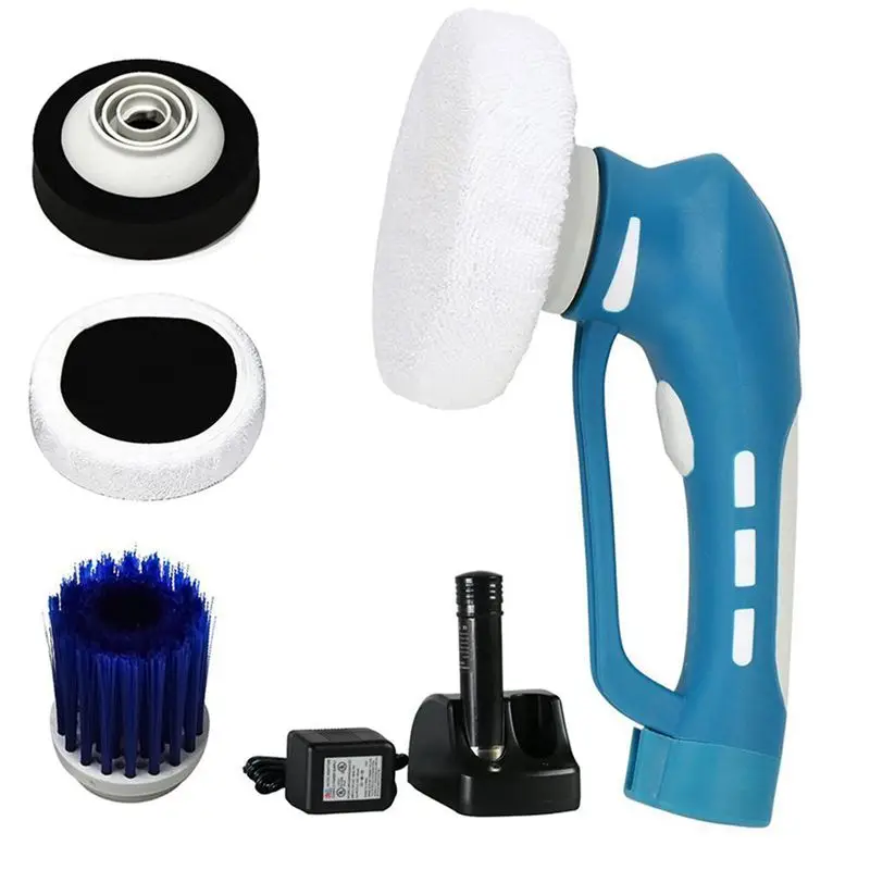 

Car Polishing, Mini Cordless Car Polisher Handheld Electric Car Cleaner Machine Waterproof Tool Set US Plug(Blue)