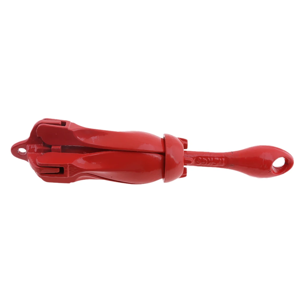 Heavy Duty Rowing Boats Folding Anchor 4 Tines Compact Anchor Buoy Kit Bag Marine Rope for Marine Boat Yacht Jetski Kayak