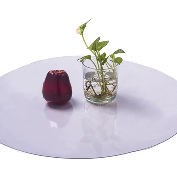 

60/80/100/120 cm Waterproof Tablecloth Transparent PVC Tablecloth Protector Table Pad Mat Kitchen Dinning Tabletop Decoration