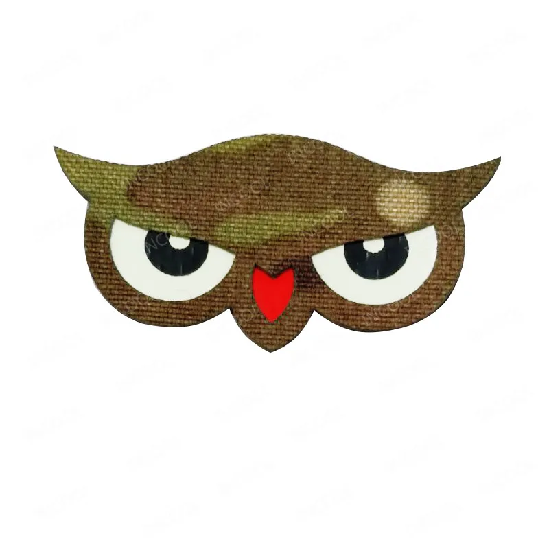 IR Reflective Eye Patches Owl Head Owl Eyes Infrared Tactical Military Patch Armband Biker Decorative Badges Glow In Dark 