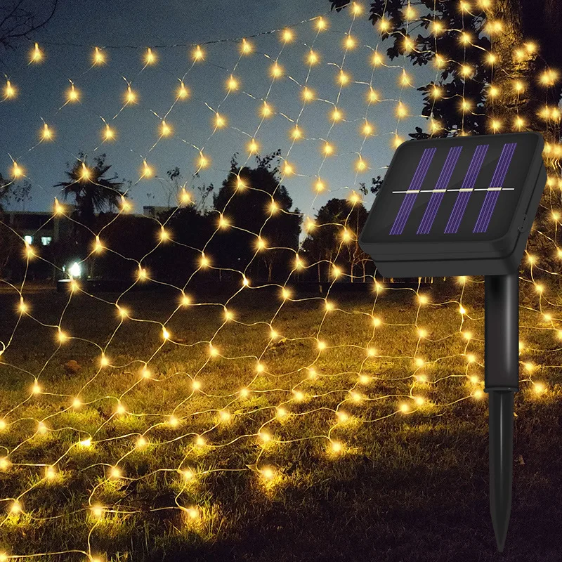 LED Solar Net Light Lighting Chain Fishnet Lamp Mesh Modeling Lighting Chain Christmas Day Outdoor Lawn Decorative solar light jdd e27 150w 2800k studio strobe photography flash modeling light tube lamp bulb 220v 240v 230v