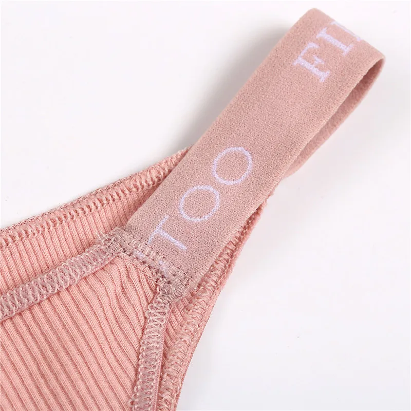 FINETOO 3 шт./компл. женские стринги модная с принтом из букв хлопковые трусы M XL