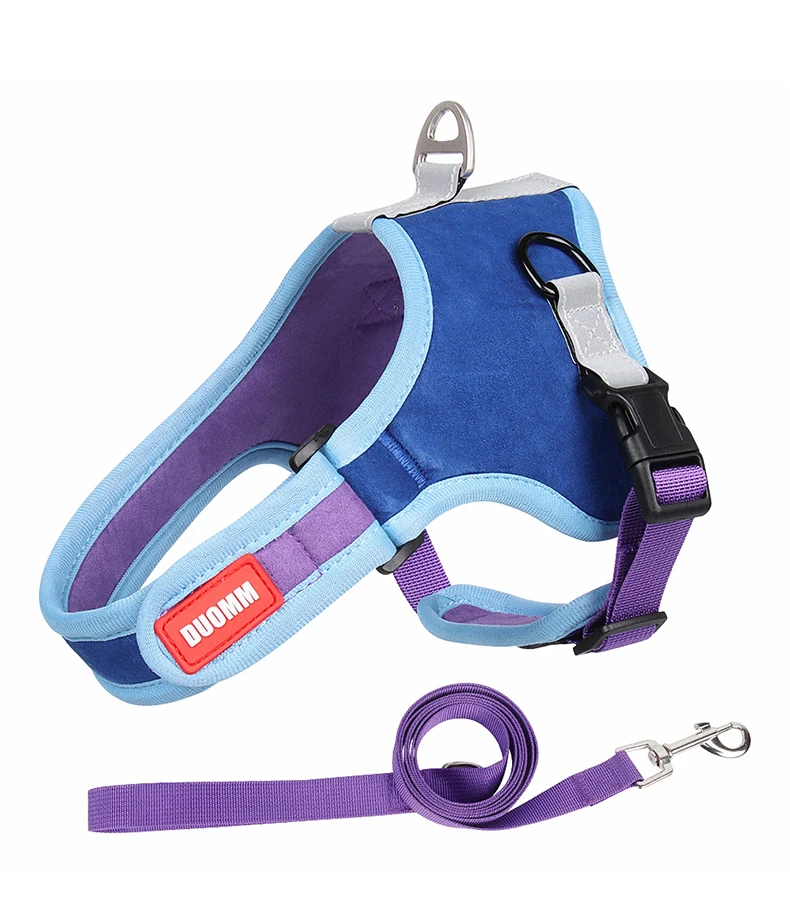 Adjustable Dog Harness Leash Set Easy Walking Puppy Cat Harness Vest French Bulldog Chihuahua Collar Rope For Small Medium Dogs