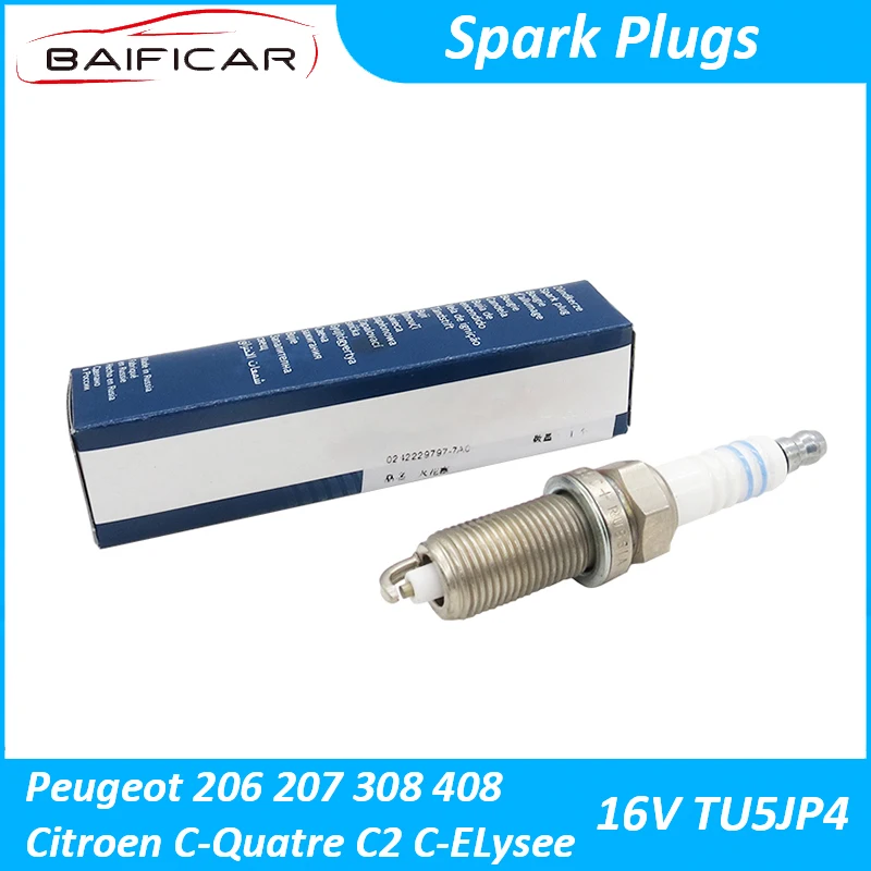 Новые качественные свечи зажигания Baificar 4 шт. зажигалка Iraurita для Peugeot 206 207 308 408 Citroen