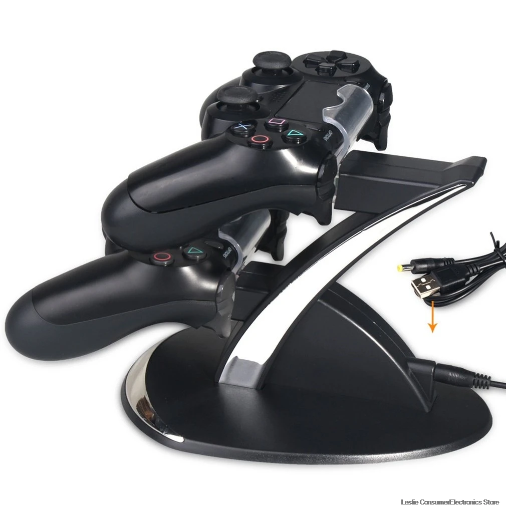 Для PS4 контроллер Зарядное устройство Док-станция двойной USB Подставка для зарядки Колыбель для sony Playstation 4 PS4/PS4 Pro/PS4 тонкий контроллер