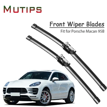 

1Set Rubber Car Front Wiper Blade Kit For Porsche Macan 95B 2017 2016 2015 2014 Windscreen Wiper Original Accessories