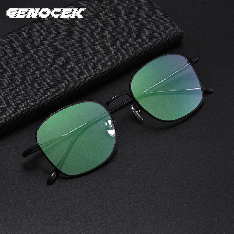 

Vintage Pure Titanium Glasses Frame Men Square Myopia Prescription Eyeglasses Frames 2020 New Luxury Brand Optical Women Eyewear