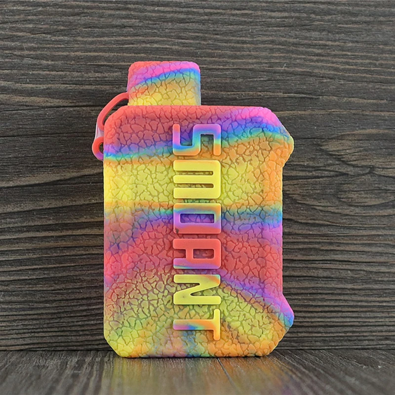 2 шт. чехол с текстурой для Smoant Battlestar Baby Pod, защитный силиконовый резиновый чехол, защитный чехол, гелевый корпус - Цвет: rainbow