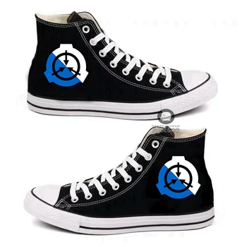 

SCP Secure Contain Protect Print Canvas Flat Shoes Sneakers Student Cosplay Daily Casual Women Men Unisex Fashion Gift