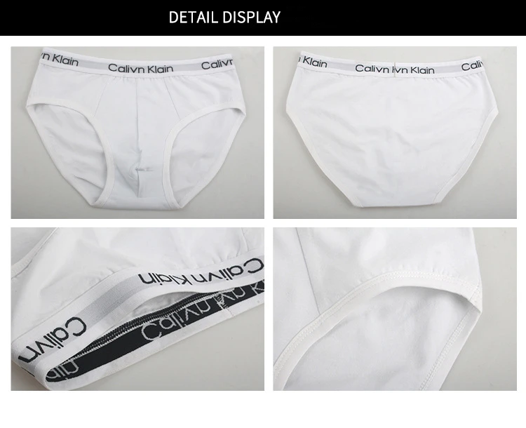 Calivn Klain Letter Printing Cotton Men Briefs Underwear Breathable Male Panties 3D-Pouch Underpants Slip Homme Cueca Tanga hot mens underwear
