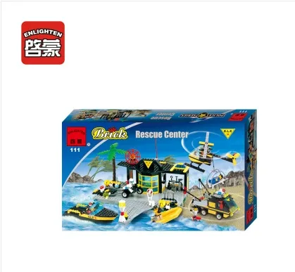 

ENLIGHTEN Building Blocks Educational Toy Fight Inserted Model CHILDREN'S Toy Police Series Rescue Centre 111 Birthday Gift