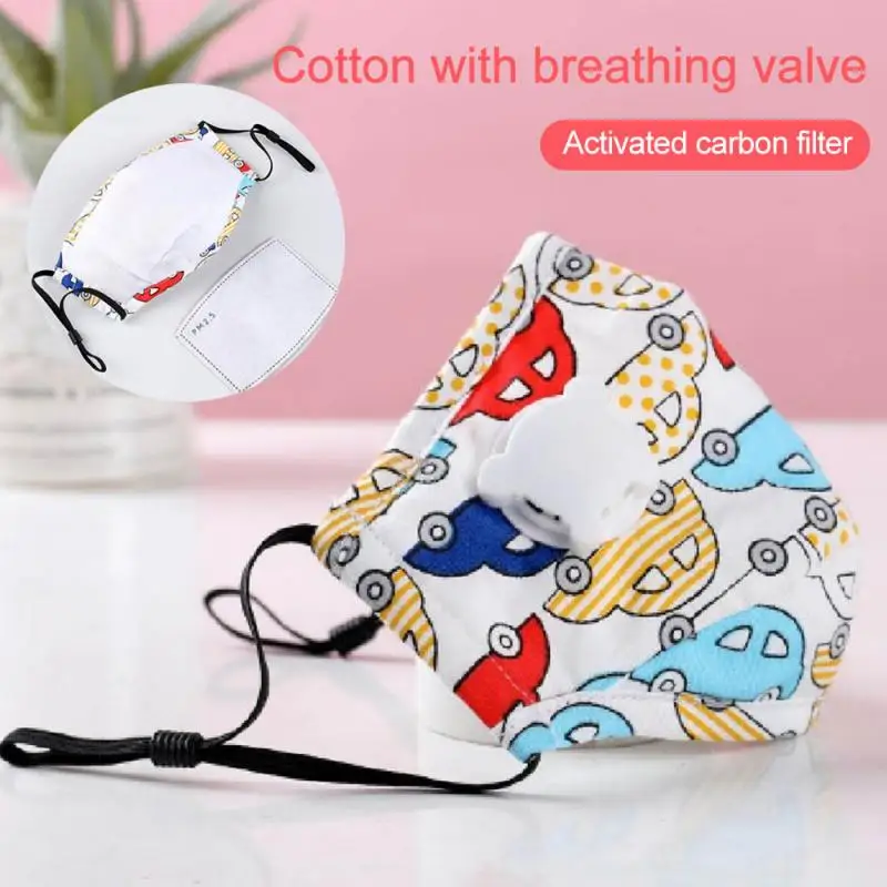 

Washable Reusable n95 Anti Air Pollution Face Mask & Respirator with Filter Kids boy Girl Cute Safety Masks FfP3 Anti Pollution