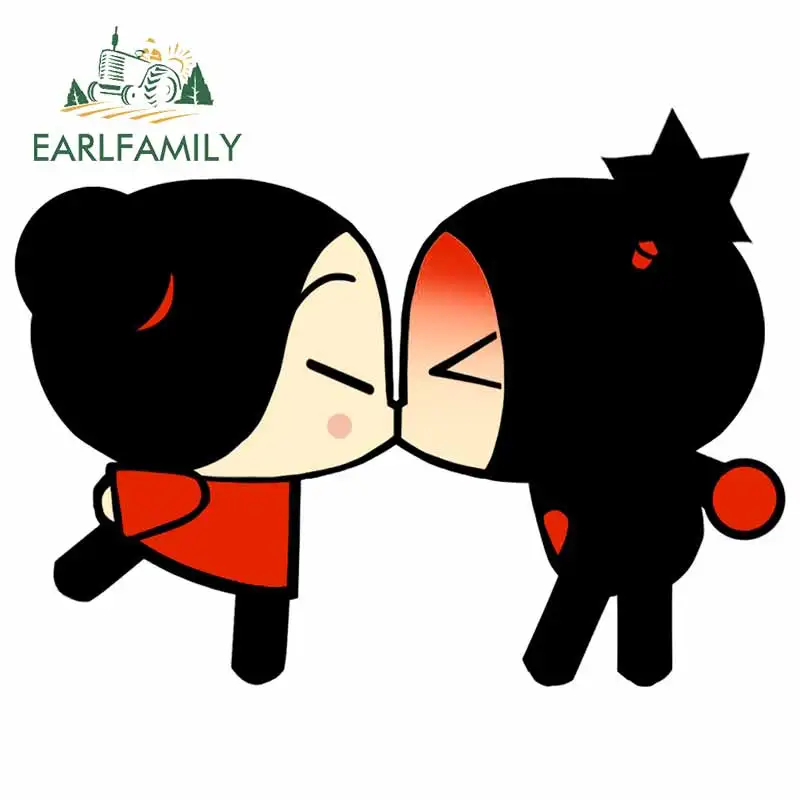 EARLFAMILY 13 см для Pucca Love Garu устойчивая к царапинам Автомобильная наклейка s