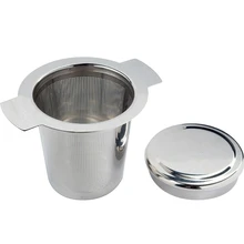 Новые кухонные аксессуары, чайная сетка, металлическая заварочная чашка из нержавеющей стали, ситечко для чая, фильтр чайных листьев с крышкой, фильтр для чая