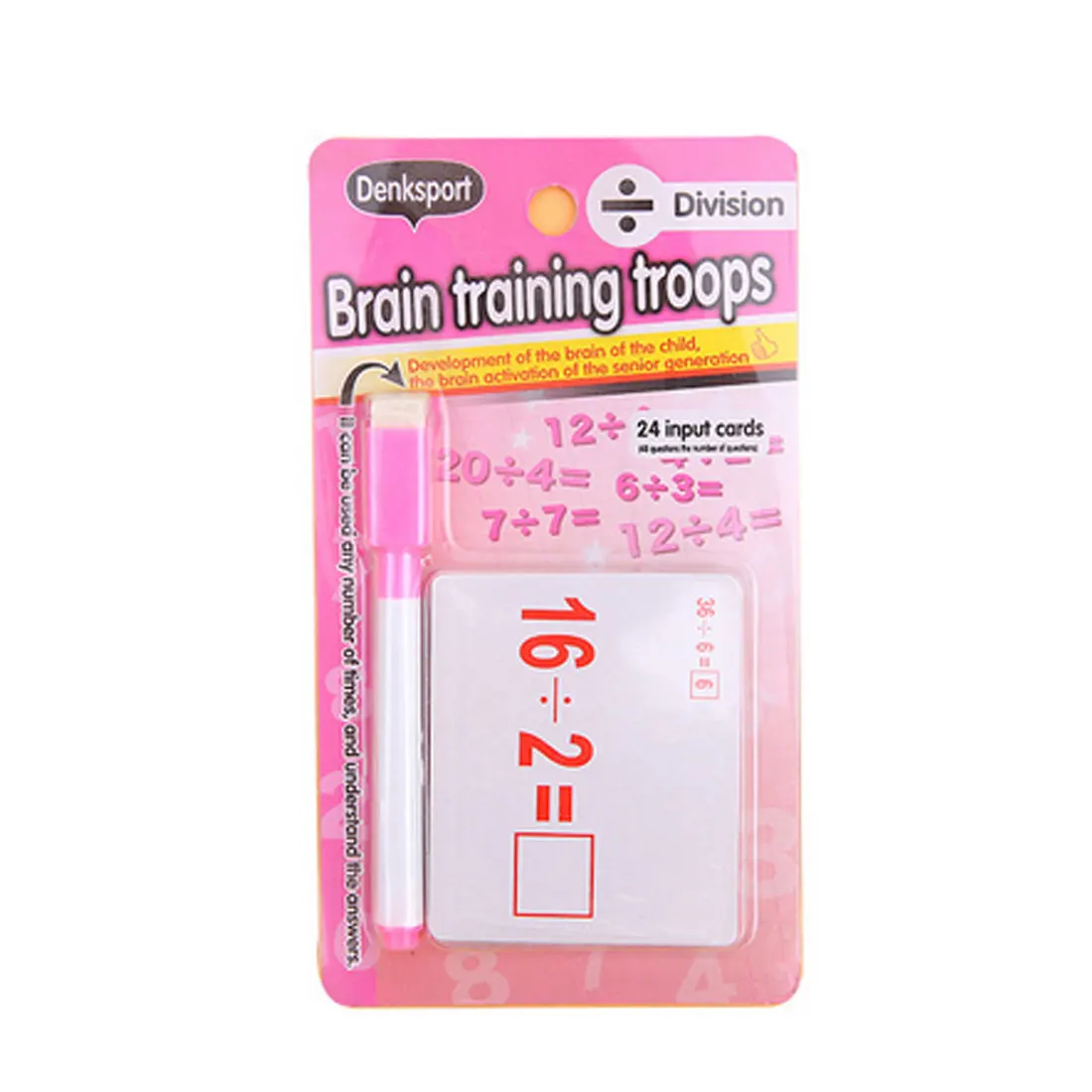 Mathematics Teach Card with Erasable Pen Math Educational Toys for Children Preschool Tool Kindergarten Games