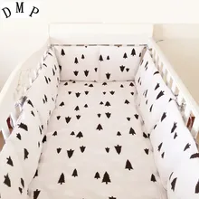 Промо-акция! Детский комплект из 6 предметов, хлопок, детское постельное белье, мультяшная кроватка, Комплект постельного белья(4 бампера+ простыня+ наволочка