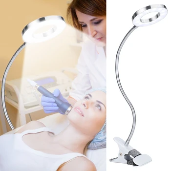 

LED Ring Light Flexible Clip Adjustable Desk Lamp for Selfie Make up Live Streaming TN99