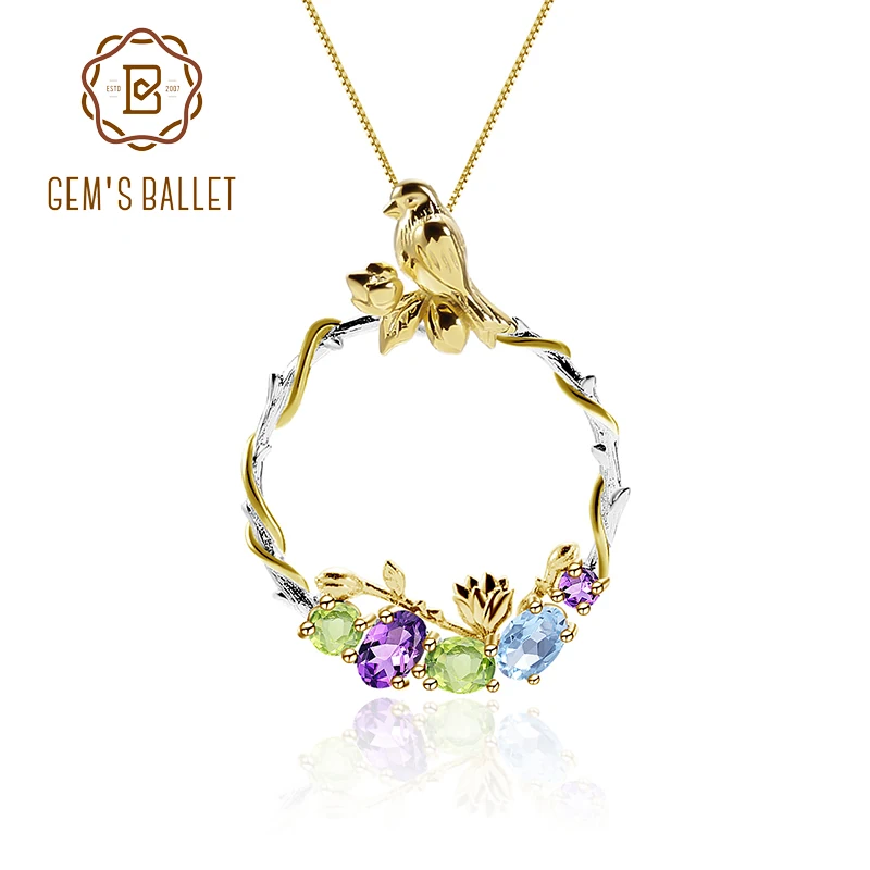 Женский кулон в виде птицы GEM'S BALLET из стерлингового серебра 925 пробы секретного