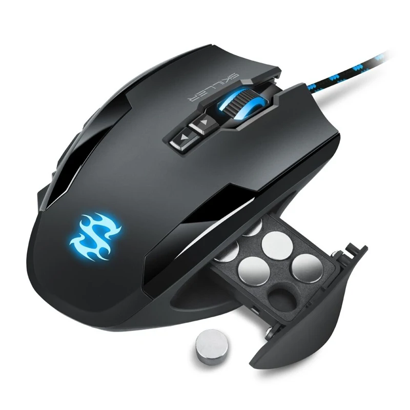 Мышь Sharkoon Skiller SGM1 оптическая, проводная, 10800 dpi, USB, подсветка RGB, цвет: черный