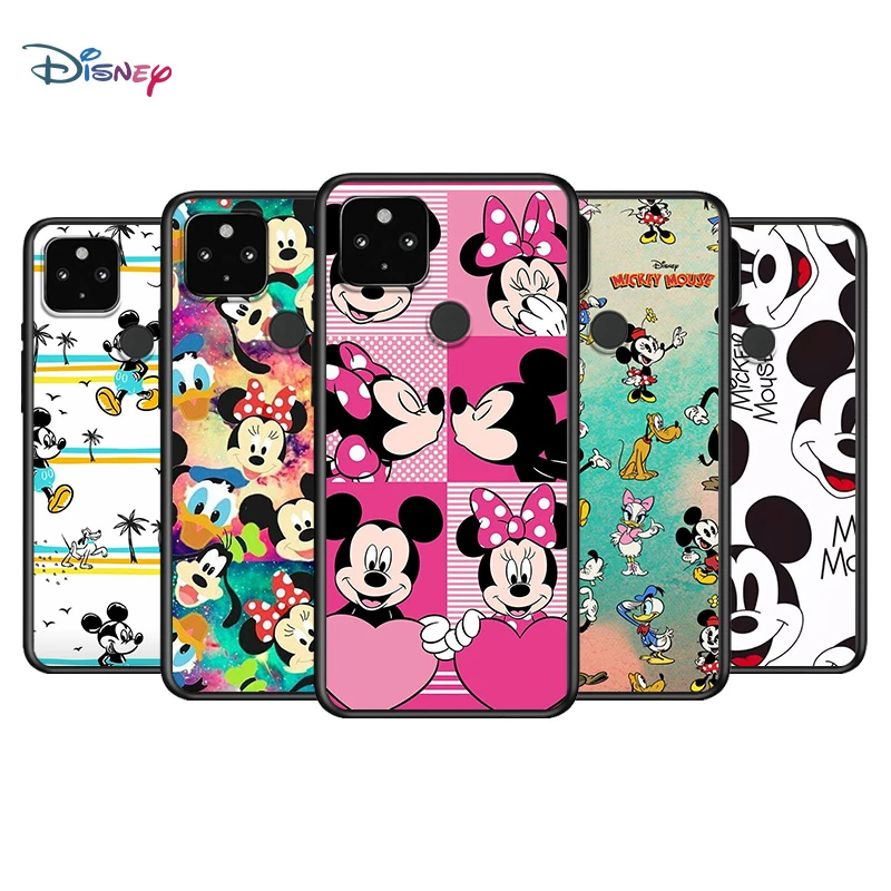 Disney Cartoon Animation Mickey Mouse Collection For Google Pixel 5 4 4a Xl 5g Soft Shell Tpu Silicone Capa Black Phone Case Mobile Phone Cases Covers Aliexpress