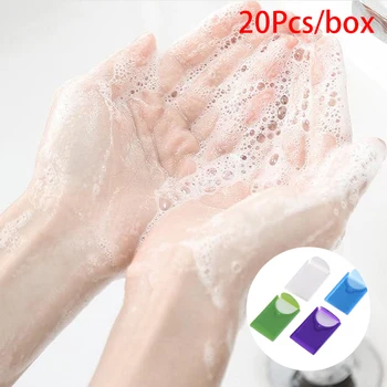 

20Pcs Disinfecting Travel Soap Paper Washing Hand Bath Clean Scented Slice Sheet