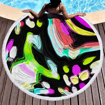 

Microfiber Tassel Beach Towel 150*150cm Shawl Outdoor Lunch Mat Yoga Mat Toalha De Praia Home Blanket Bath Towel Flow Gold