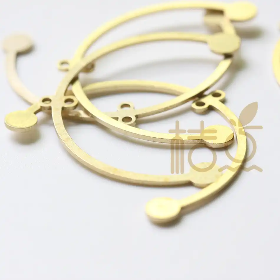 Crescent Moon Pendant Round Moon 1 Pc Geometric Jewelry Charm Jewelry Supplies Half Circle Charm Laser Cut Charms No Holes Charm