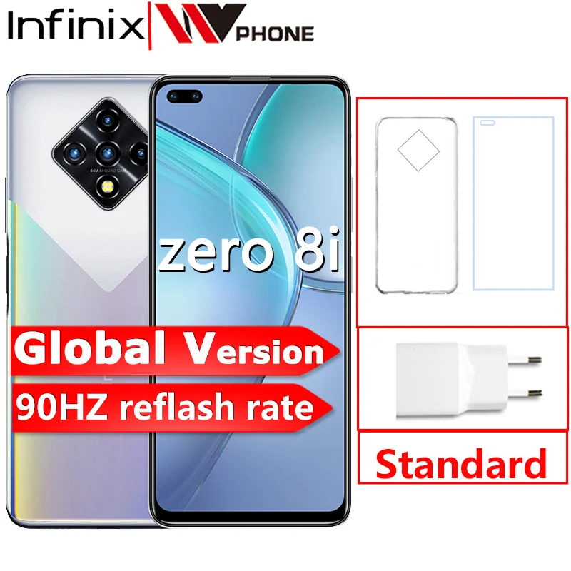 Глобальная версия Infinix Zero 8i 8 ГБ + 128 Гб мобильный телефон 6 85 'ɿHD 90 Гц полный