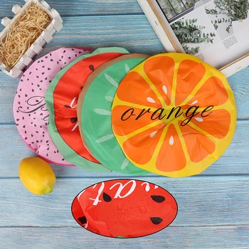 

1PC Thicken Elastic Bath Hat Bathing Cap Color Optional Fruit Waterproof Shower Cap For Women Hair Salon Bathroom Products