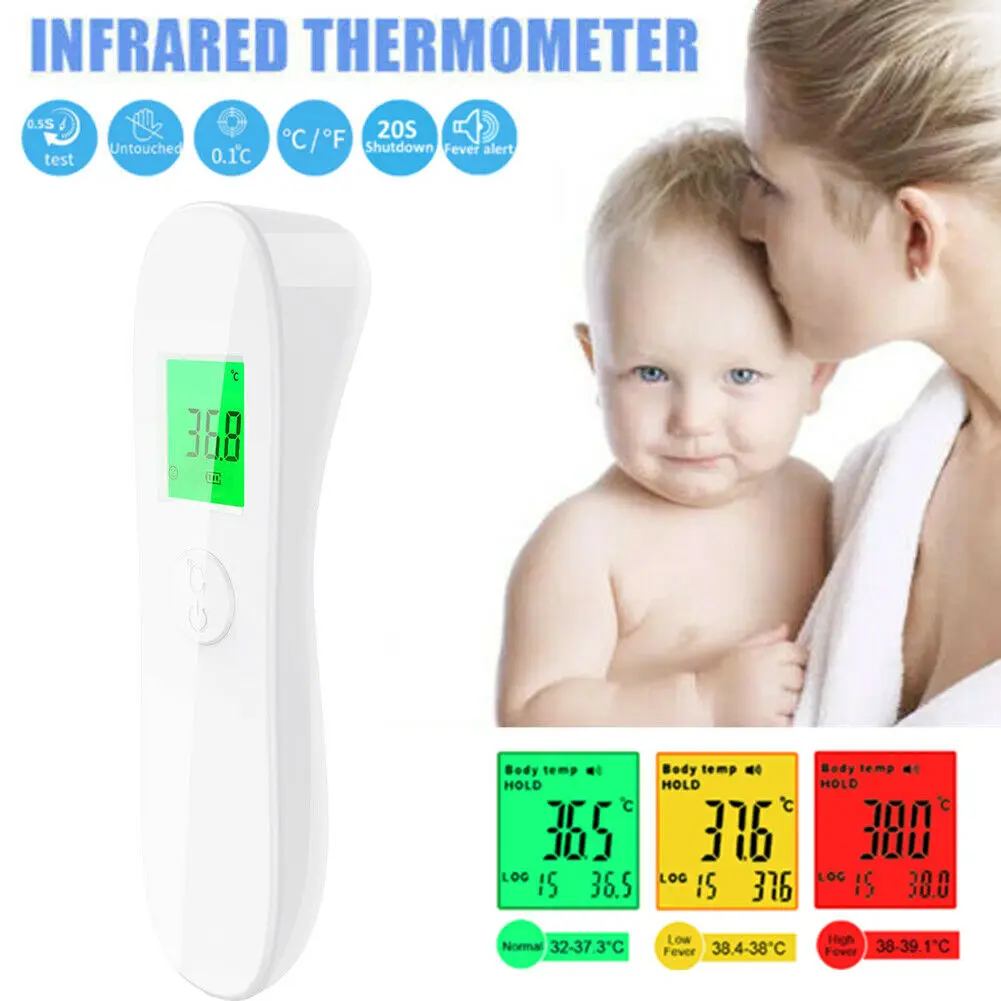 

Newest Family Kid Baby Adult No Touch IR Led Digital Infrared Forehead Body Thermometer Gun Non-contact Temperature Measuring