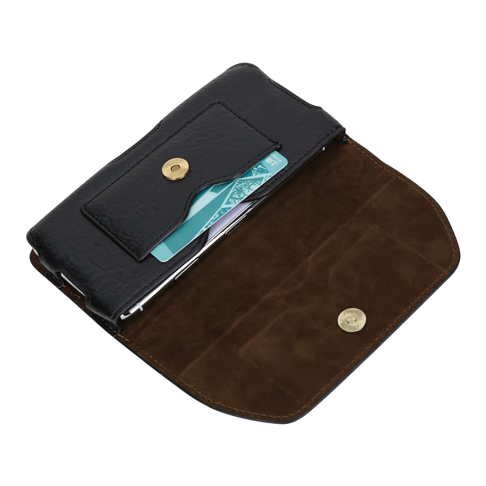 Universal Men's Leather Waist Bag Phone Case for iPhone 12 11 SE XR Waist Pack Belt Clip Bag 4.7-6.4" Mobile Phone Pouch Holster case for iphone 7