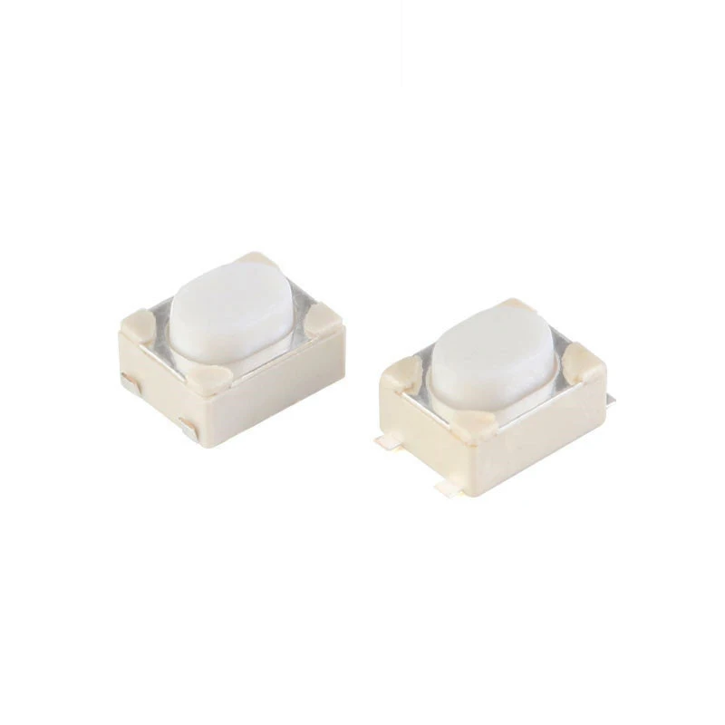 3*4*2.5mm SMD Tact Switch 4 Pin Touch Micro Switch Push Button Switches 3x4x2.5H White Button Car Remote Key 50PCS/LOT tactile push button switch