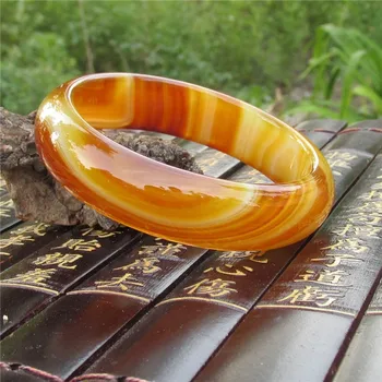

58.2mm natural gourmet yellow agate bracelet Sardonyx thickened bracelet jade bracelet bracelet genuine
