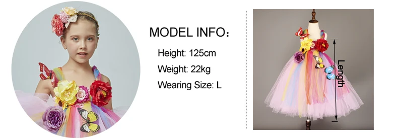 Flower Girl Fancy Princess Tutu Dress Fairy Wedding Bridesmaid Tulle Dress Kids Birthday Party Pageant Formal Graduation Costume (11)