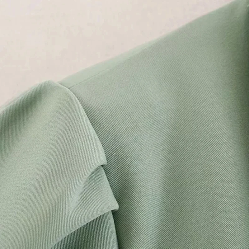 Зеленый Женский саржевый длинный Тренч офисные женские весенне-осенние тонкие пальто модный пояс шикарные девушки двойной груди ветровка женская