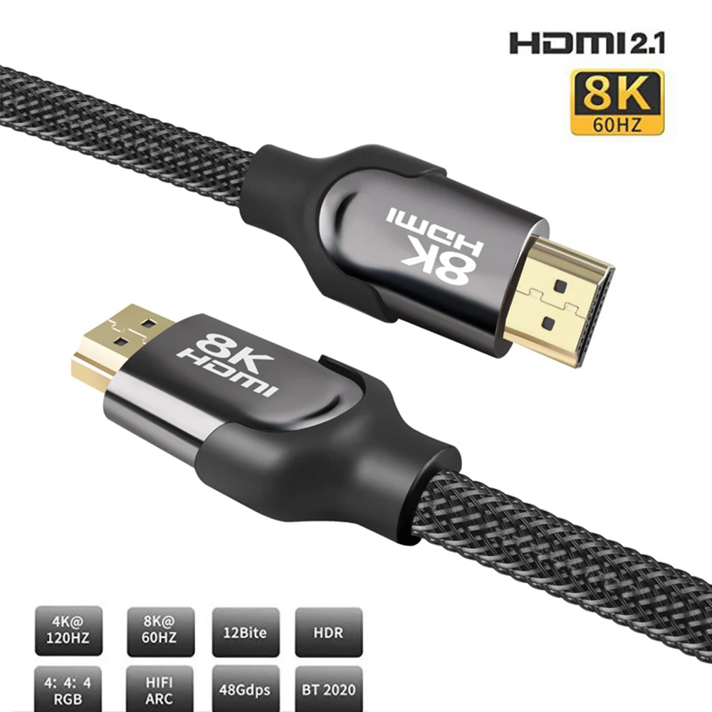 8K 48 Гбит/с 2 1 HDMI кабели 4K кабель eARC Cabo UHD Dynamic HDR для QLED TV|Кабели HDMI| |